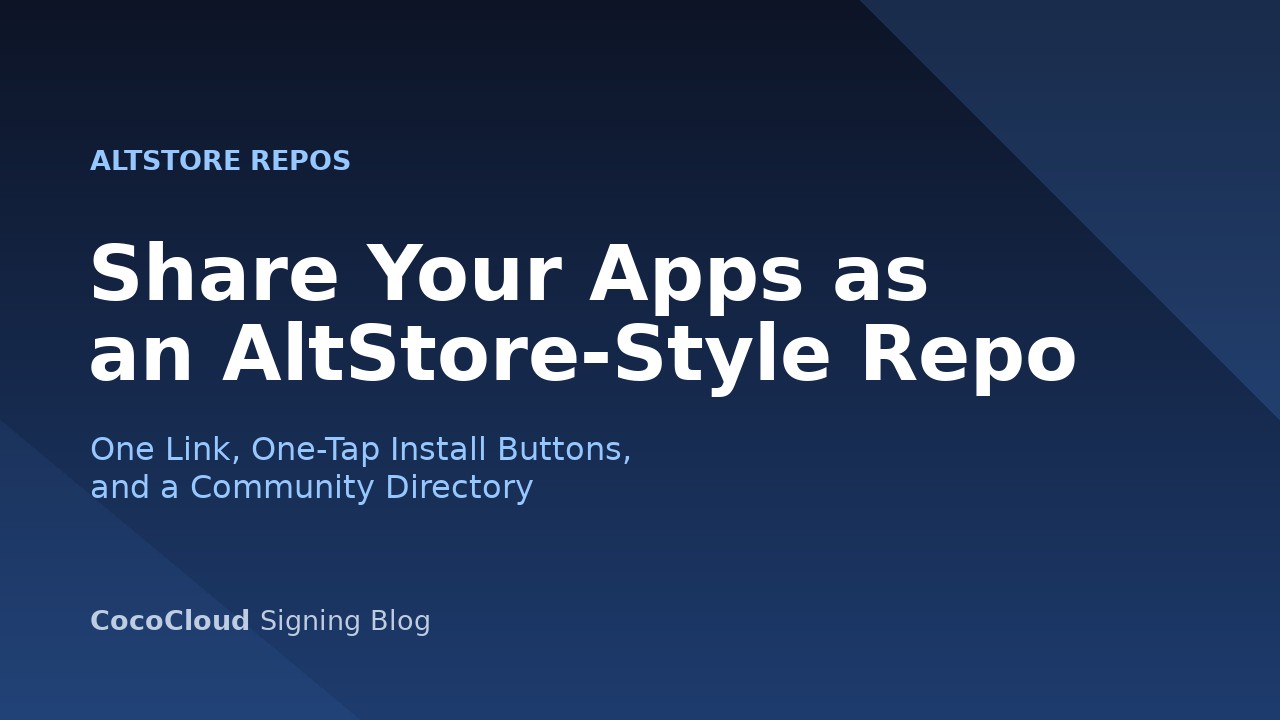 How to Create and Share an AltStore Repo with CocoCloud
