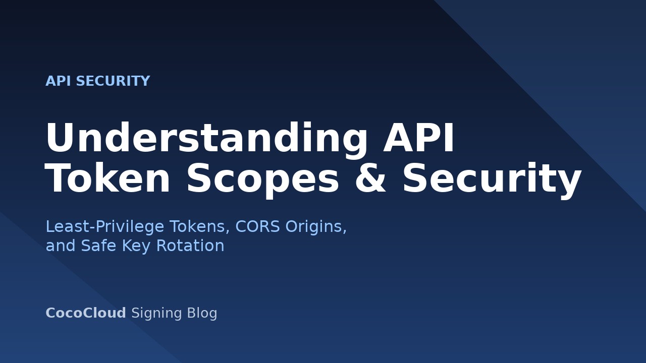 Understanding CocoCloud API Token Scopes and Security