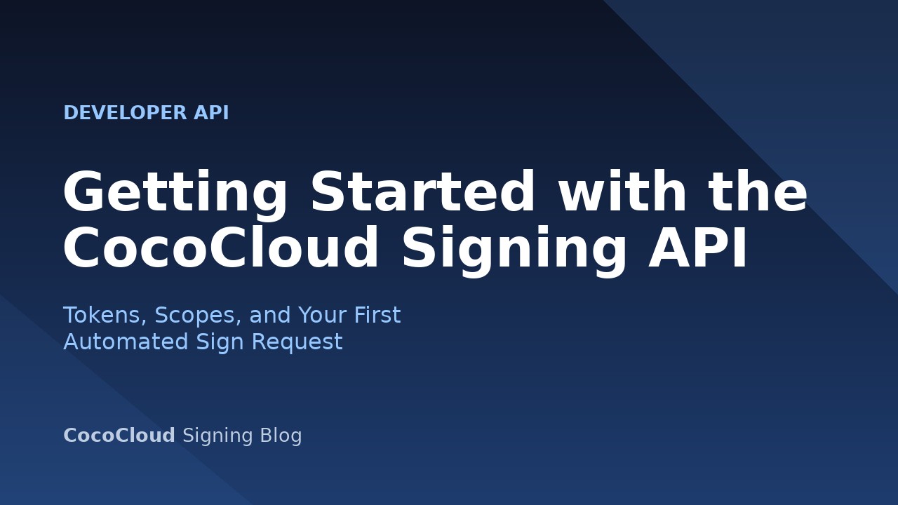 Getting Started with the CocoCloud Signing API